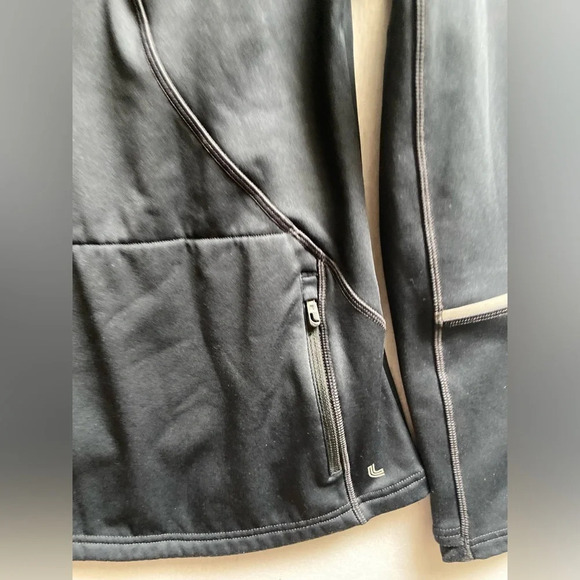 Lole black  3/4 zip performance pullover fleece with thumbholes Sz M - Picture 4 of 13